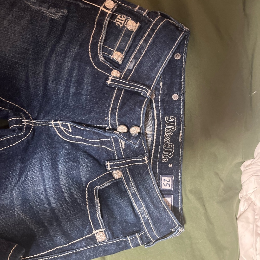Miss Me Blue Low rise Flares Premium Denim